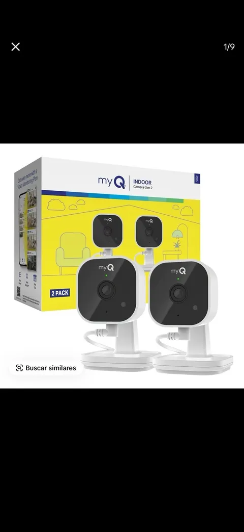 myQ Indoor Camera Gen 2 2-Pack Wi-Fi 1080p Indoor White/Black