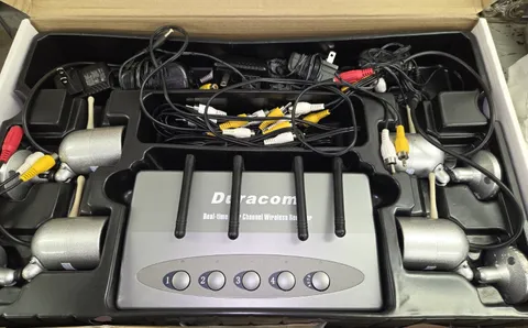 Duracom 4 Channel Wireless Security Camera Kit w/ 4 Wireless Cameras & Power