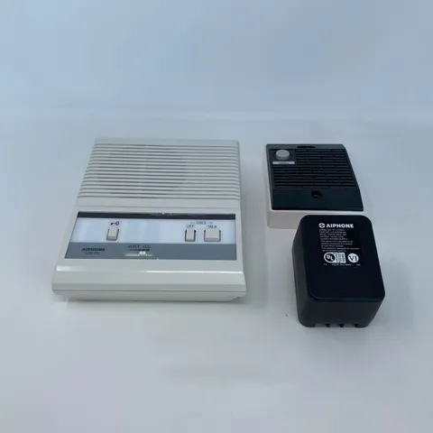 Aiphone LEM-1DLS Audio Door Intercom Set, White/Black, 1-Door