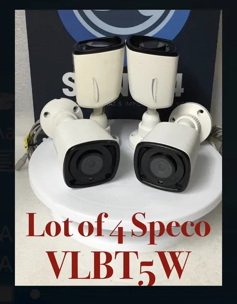Lot 4 Speco VLBT5W Cameras W/ 2.8mm 2MP 1080p HD-TVI, HD-CVI, AHD, CVBS TESTED!