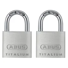 ABUS Mechanical 64TI/30mm TITALIUM™ Padlock Carded Twin Pack ABU64TI30TC
