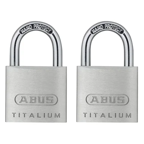 ABUS Mechanical 64TI/30mm TITALIUM™ Padlock Carded Twin Pack ABU64TI30TC