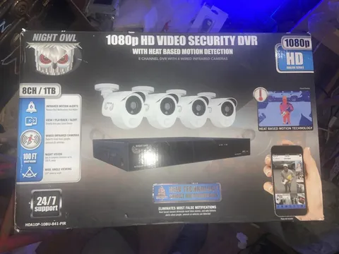 Night Owl HDA10P-10BU-841-PIR 8CH 1TB 1080p Wired Security System