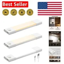 8'' Wireless Under Cabinet Lighting - USB-C Rechargeable & Easy Install 3 Pack