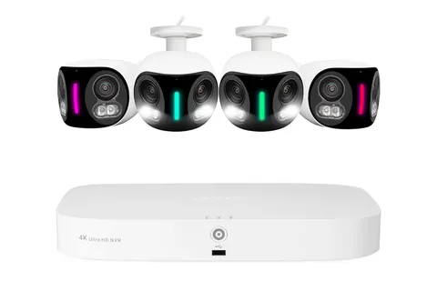 Lorex Fusion Series 4K 16 Camera Capable 2TB Wired NVR, 4 IP Dual Lens Cameras