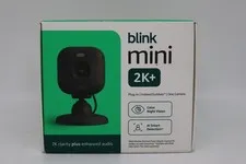 Blink Mini 2K (newest model) Plug in Home & Pet Indoor Security Camera (Black)