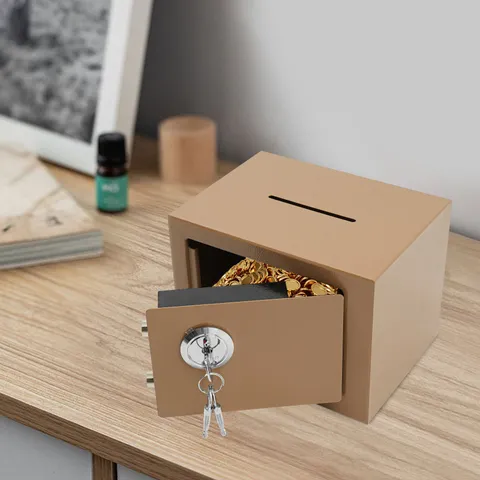 Small Safe Box with Drop Slot, Safe Box for Money, Cash Safe Box for CabinetsUS