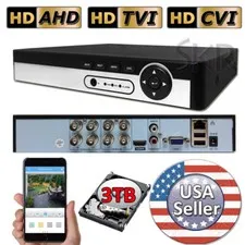 Sikker  8 channel Home Surveillance CCTV BNC DVR Security Camera System 3TB HDD