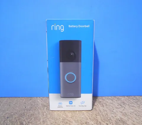 Ring Battery Doorbell 2nd GEN Retinal Vision 2K 6X Zoom Speckled Gray