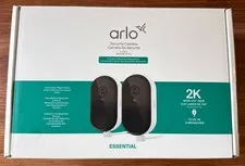 Arlo Essential 2K Security Camera System (2-Pack) VMC3281 + 6 Month Plan