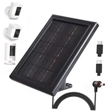 Solar Panel Charger for Ring Cameras, 5V Solar Charger, Compatible with Ring