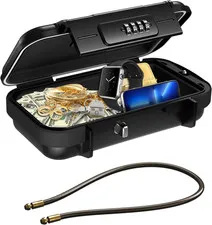 Portable Safe Box, Combination Security Case Lockbox with Code, Waterproof Anti-