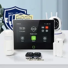 HOMSECUR Wireless WIFI 4G LCD Home Security 7" Touch Screen Alarm System
