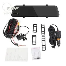 12'' HD1080P 2K Dual Lens Car DVR Camera  Recorder Rearview Mirror Dash Cam
