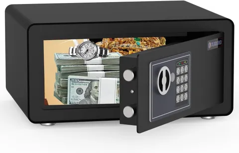 0.8 Cub Safe - Hidden Home Security Safe for Money, Jewelry, Documents, Solid St