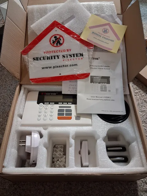Pisector Wireless Security Alarm System – Open Box – Missing Sensors & Adapter