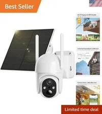 4G LTE Cellular Security Camera Includes SIM CardSupport Verizon/AT&T/T-Mobil...