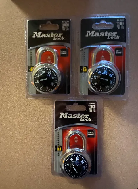 NEW Master Lock Padlock 1500D 3/4” Fire Level 3 Lot Of (3)