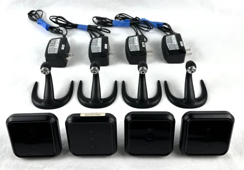 4 ADT RC8025B Wireless Network Cameras w/ Stands Power Cord, Untested, Free Ship