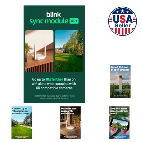 Sync Module XR+ System Hub 900MHz Extended Range 2700 Feet USB-C Power Adapter