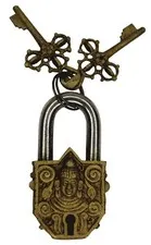 Buddha Engraved Small Door Lock Victorian Antique Style Handmade Brass Padlock