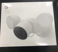 Google Nest Cam Outdoor Camera - Snow, Pack of 1 (with Floodlight) GA02411-US