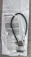NEW Master Lock Gun Lock 107 With 2 Keys Steel Gunlock and Coated Cable Black