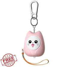 ESSAGER Personal Safety Alarm 130dB Loud Siren LED Keychain Pink