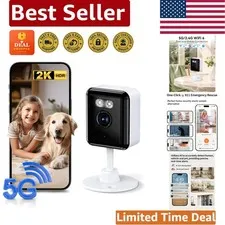 AI-Powered 2K Security Camera with Dual-Band Wi-Fi & Full-Color Night Vision