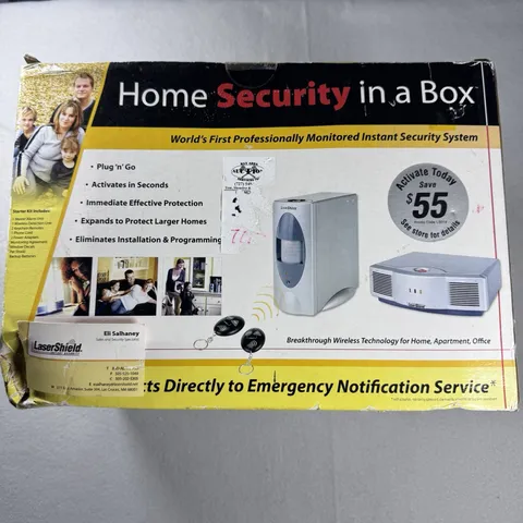 LaserShield Instant Security System Starter Kit New Open Box Complete Damaged
