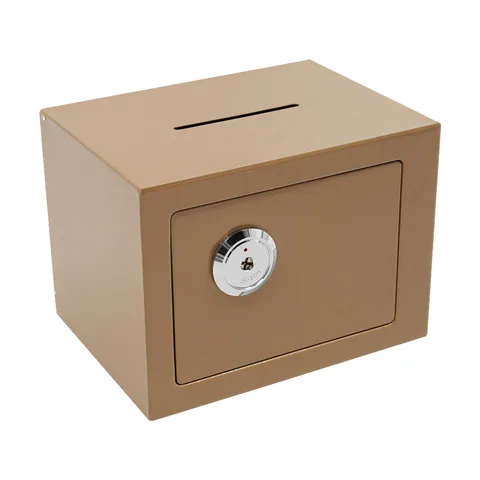 Mini Safe Box, Coin operated Security Box with Mechanical Keys Q235 Steel
