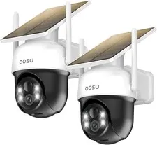 aosu Fixed Solar Panel Surveillance Camera Outdoor Wireless 2-Pack *NEW IN BOX*