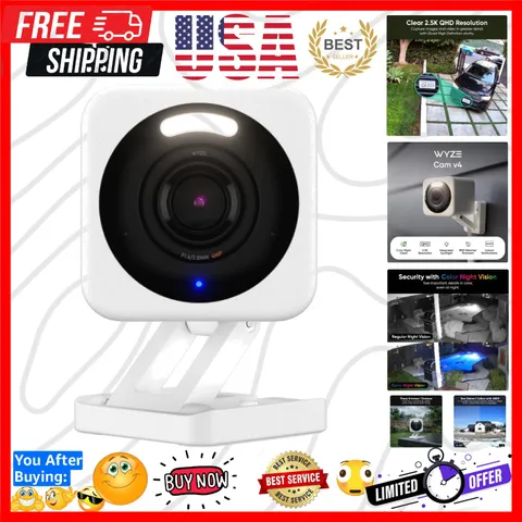 Cam v4 Latest Model, 2.5K AI Security Camera, Indoor/Outdoor Cameras for Home...