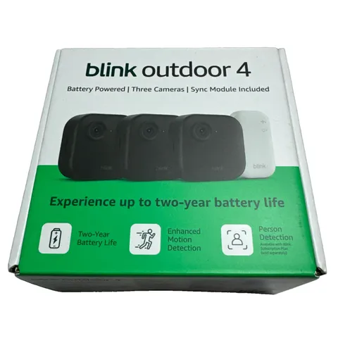 Blink Outdoor 4 3 Camera Wireless Security System Sync Module Included New