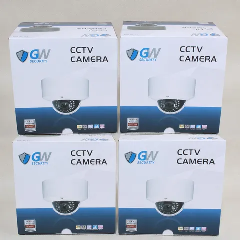 Security Camera 1080p HD Dome Indoor Outdoor IR Night Vision BNC Analog Lot Of 4