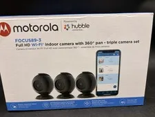 Motorola FOCUS89-3 Full HD 1080p Wi-Fi Indoor Security Camera Set (3-Pack)