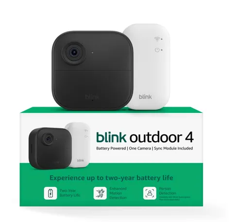 New Blink Outdoor 4 (4th Gen) Smart Security Camera Wire Free W/ Sync Module