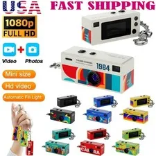 Mini Digital Camera Keychain Collectible Ornaments Decor Pendant JQ