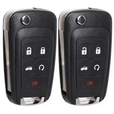 Npauto 2Pcs Key Fob Replacement For Chevy Equinox Camaro Impala Cruze Sonic