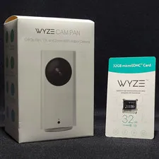 Wyze Cam Pan 1080p WiFi Indoor IP Camera Pan/Tilt/Zoom + 32gb microSD card