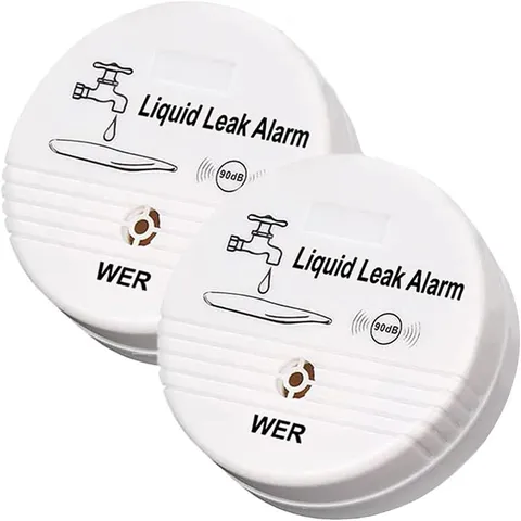 Water Leak Alarm Sensor, Battery Operated Leak Alert, 90Db Water Detector F