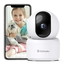 Indoor Security Camera 2K, Pet Camera, 360 Degree 2.4G WiFi Home Security Cam...