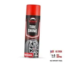 Tire Shine Spray – 18.6 fl oz, High-Gloss Hydrophobic Tire Dressing, Safe for