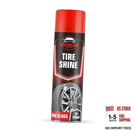 Tire Shine Spray – 18.6 fl oz, High-Gloss Hydrophobic Tire Dressing, Safe for
