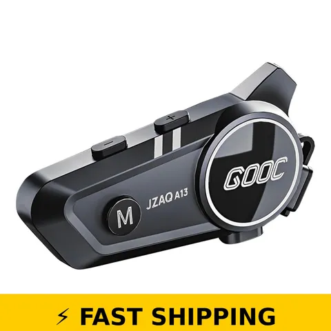 JZAQ Bluetooth Helmet Speakers Intercom - 2 Rider System
