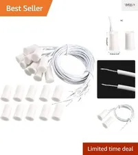 Compact N.C. Recessed Magnetic Door Contact Sensor - 10pcs for Security Systems