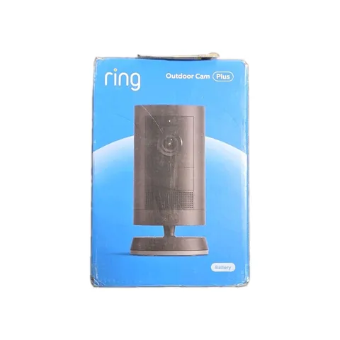 Ring Outdoor Cam Plus Battery Security Camera Black Open Box