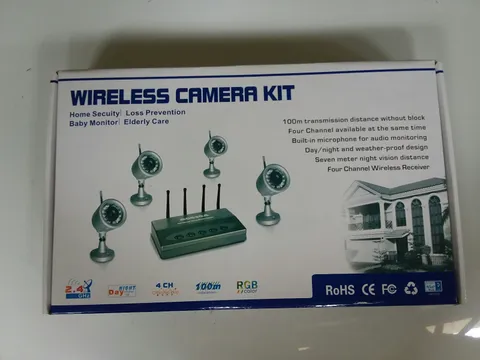 2.4GHz Wireless 4-Channel Standalone Network Home Digital Surveillance Kit w/4 I