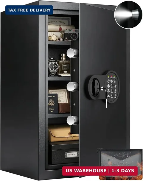 23.62'' Tall Extra Large Home Safe Box, Safe with Fireproof Waterproof Document