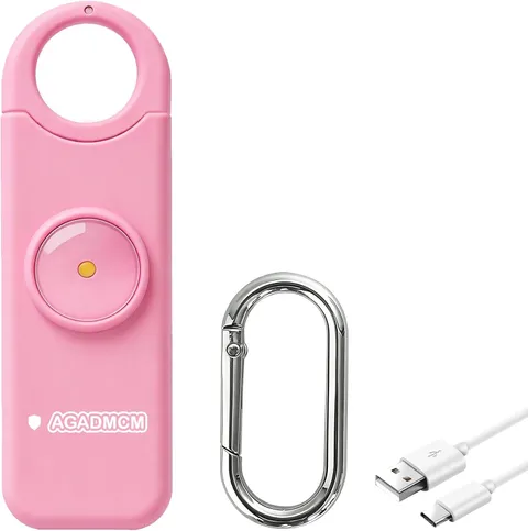 Rechargeable Personal Safety Alarm, 130Db Emergency Siren with LED Flashlight, P